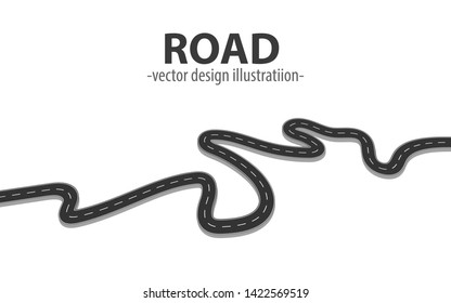 Path road vector design illustration isolated on white background