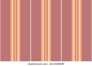Path seamless background texture, tape textile lines vertical. Best vector stripe pattern fabric in orange and red colors palette.
