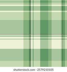 Path seamless textile tartan, poncho pattern check background. Retro vector plaid texture fabric in pastel and green colors palette.