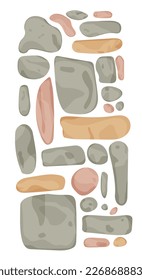 Path with stone mosaic for garden in cartoon style