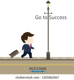 The path to success of businessmen.