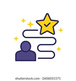 path to success icon with outline