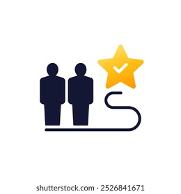 Icono de camino al éxito con las personas