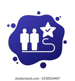 Pfad zum Erfolg Symbol mit zwei Personen, Vektor