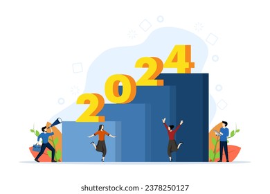 path to success in new year 2024, career growth, achievable goals, for Website Banners, Advertising and Marketing Materials, Online Advertisements, Business Presentations, etc.