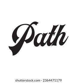 path text on white background.