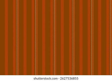Path texture stripe background, site lines fabric seamless. Dedding textile pattern vertical vector in orange and bright colors palette.