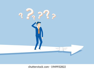 Path was tied in knots unable to walk on, Vector illustration in flat style