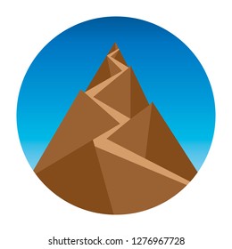 Path to the top of the mountain