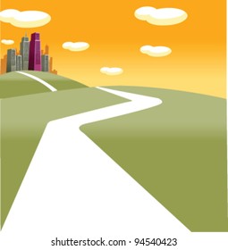 Path towards city