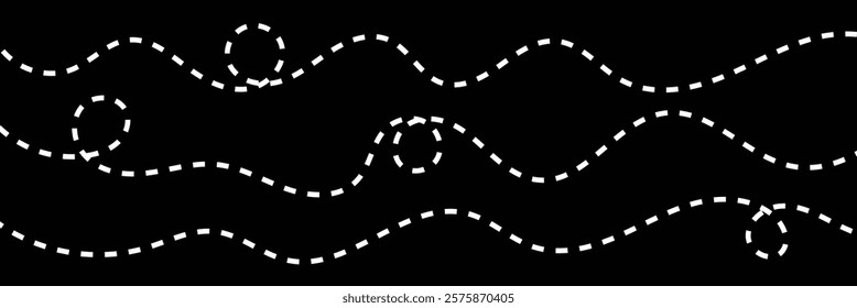 Path travel dotted line trip dashed trace destination track plan and silhouette, travelling symbol . Transport dot pathes lines traces tourism design vector illustration.