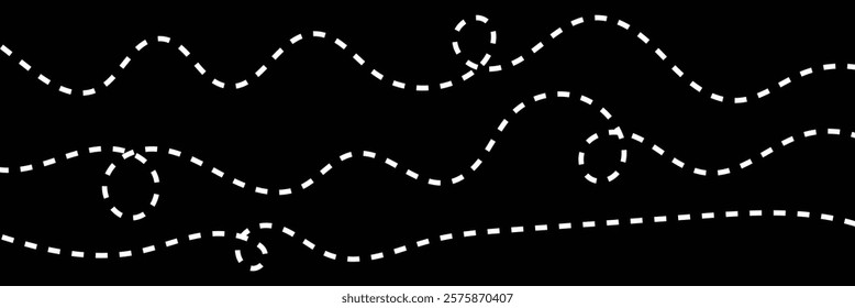 Path travel dotted line trip dashed trace destination track plan and silhouette, travelling symbol . Transport dot pathes lines traces tourism design vector illustration.