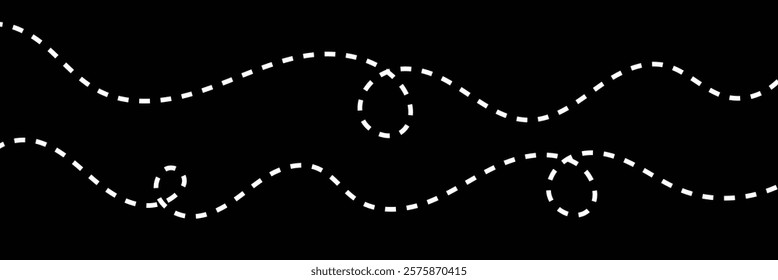 Path travel dotted line trip dashed trace destination track plan and silhouette, travelling symbol . Transport dot pathes lines traces tourism design vector illustration.