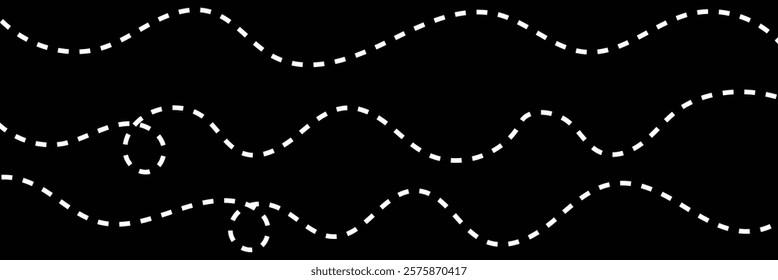 Path travel dotted line trip dashed trace destination track plan and silhouette, travelling symbol . Transport dot pathes lines traces tourism design vector illustration.