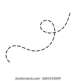 Path travel dotted line trip dashed trace destination track plan and silhouette, travelling symbol . Vector graphic in flat style. Eps file 12.