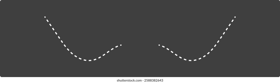 Path travel dotted line, vector illustration. EPS 10