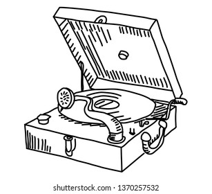 Pathephone. Vector illustration on white background
