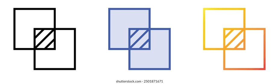 pathfinder icon. Linear, Blue Fill and Gradient Style Design Isolated On White Background