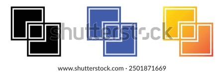 pathfinder icon. Linear, Blue Fill and Gradient Style Design Isolated On White Background