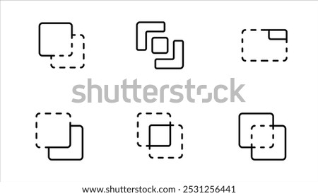 Pathfinder icon, Pathfinder Tools Interfaces grid ruler, layer icon in different style vector illustration. designed in filled, outline, line and stroke style can use for web, app