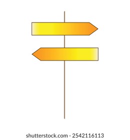pathfinding sign. Arrow rustic sign boards, direction sign border flat isolated vector illustration sign board on white.