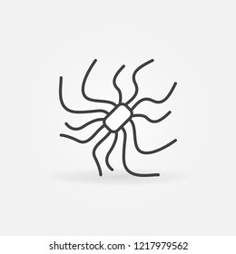 Pathogen concept line icon. Vector bacteria symbol in thin line style