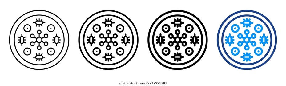 Conjunto de Colección de contorno diferente de icono de patógeno