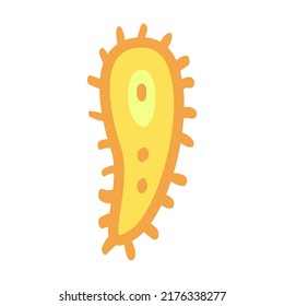 Pathogen microorganism. Bacteria, virus, germ, cancer cells, coronavirus in round border. Can be used for epidemic, healthcare, illness