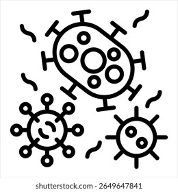 Pathogens Stylized Bacteria and Virus Cells 