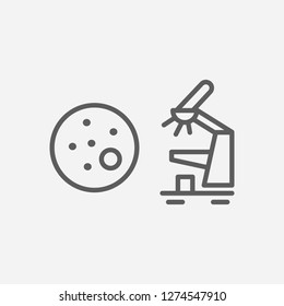 Pathology Icon Line Symbol. Isolated Vector Illustration Of  Icon Sign Concept For Your Web Site Mobile App Logo UI Design.