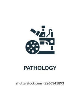 Pathology icon. Monochrome simple sign from medical speialist collection. Pathology icon for logo, templates, web design and infographics.