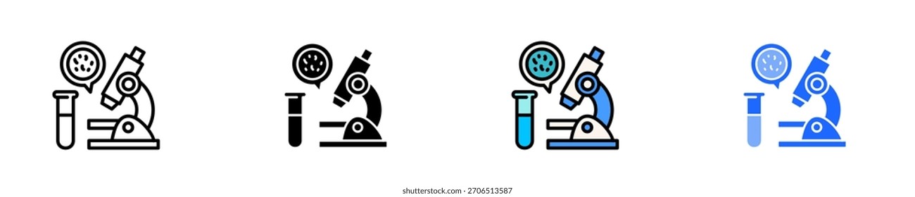 Pathology Laboratório Ícone Definir Coleção de Estilos Múltiplos