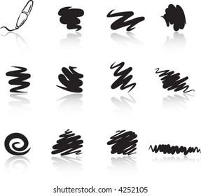 Paths & Brushes Marker 1 Black & White