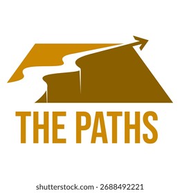 o design do logotipo minimalista plano dos caminhos