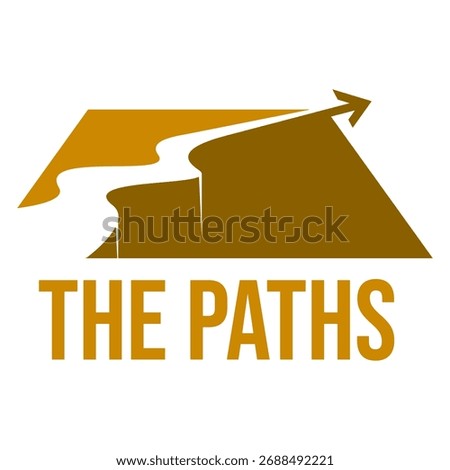 the paths flat minimalist logo design