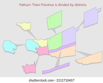 Pathum Thani Province is divided by districts.