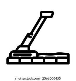 pathway cleaning garden maintenance line icon vector. pathway cleaning garden maintenance sign. isolated contour symbol black illustration