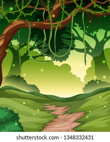 Pathway in a Forest illustration