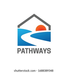 Pathway House Logo Design Vector