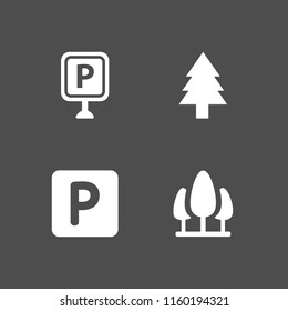 pathway icon. 4 pathway set with park vector icons for web and mobile app