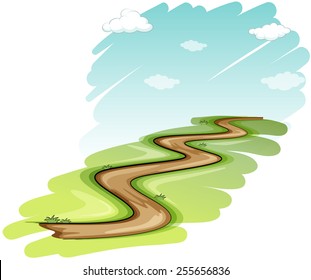 A Pathway On A White Background