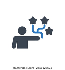 Pathway Star Rating Icon On White Background