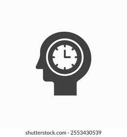 Patience black solid vecor icon