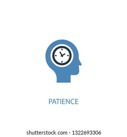 patience concept 2 colored icon. Simple blue element illustration. patience concept symbol design. Can be used for web and mobile UI/UX