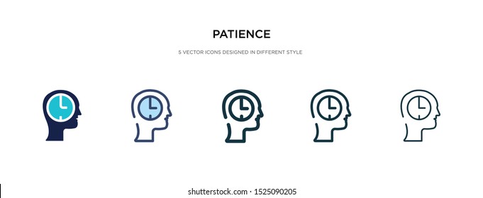 patience icon in different style vector illustration. two colored and black patience vector icons designed in filled, outline, line and stroke style can be used for web, mobile, ui
