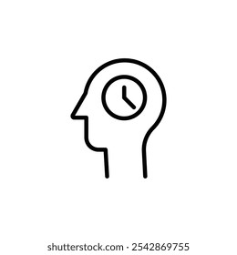 Patience icon. filled and line stroke icons