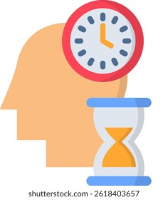 Patience Icon Flat Vector Illustration
