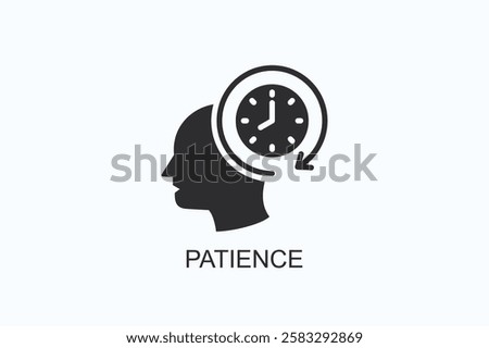 Patience Icon Or Logo Isolated Illustration