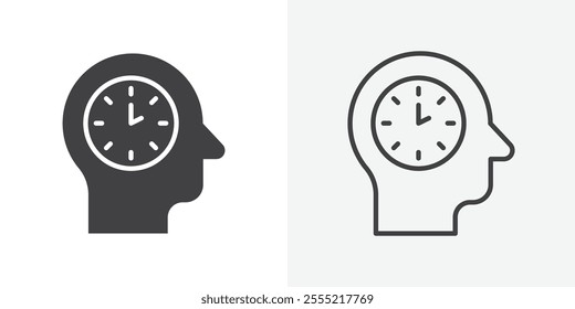 Patience icon. outlined vector style.