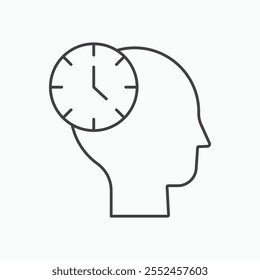 Patience icon set in blackthin line style.